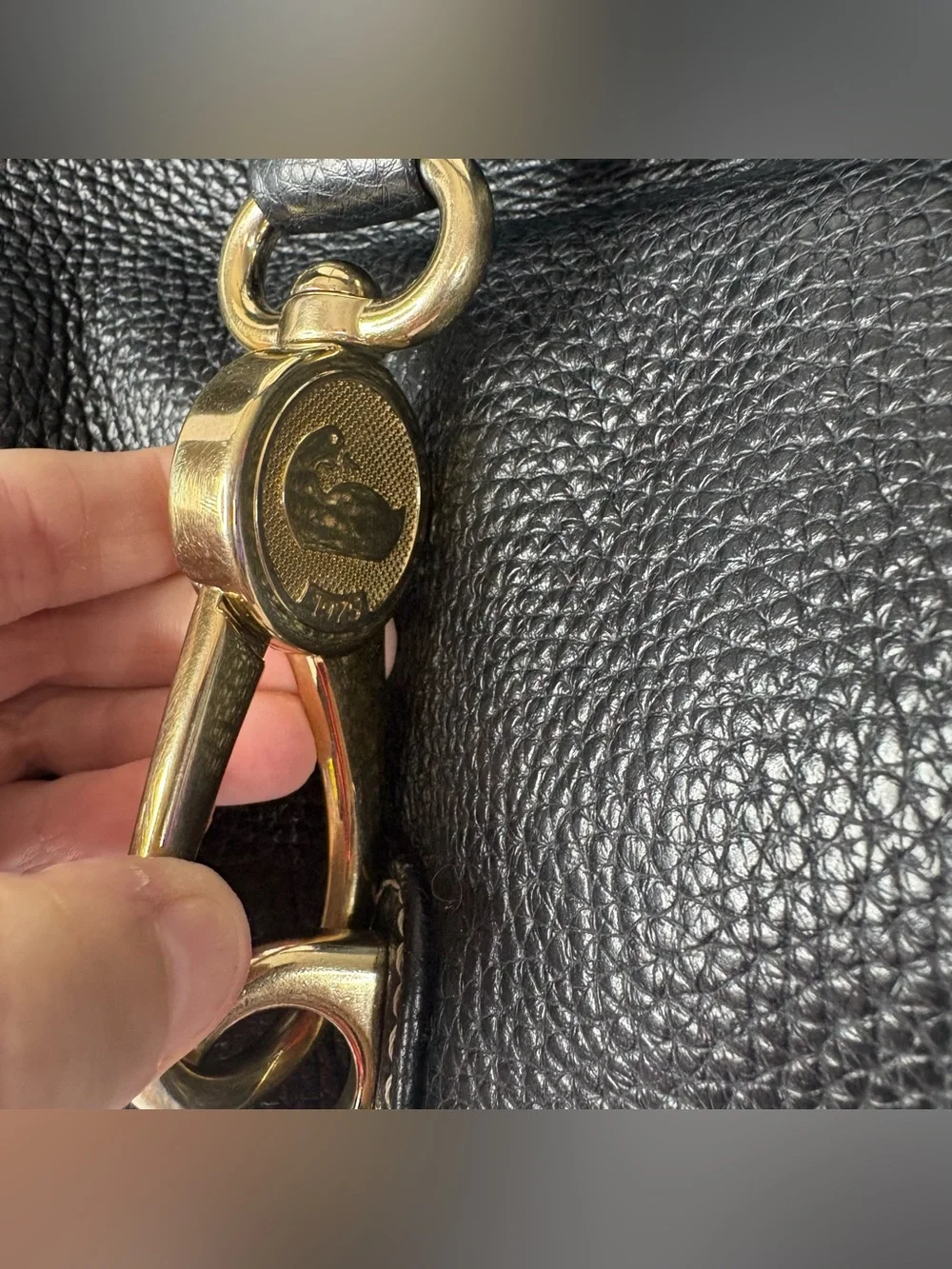 Dooney & Bourke Black Leather Shoulder Hobo Bag with Silver Hardware EUC